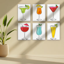 Laden Sie das Bild in den Galerie-Viewer, Malen nach Zahlen – 6-Leinwand-Set | Klassische Cocktails