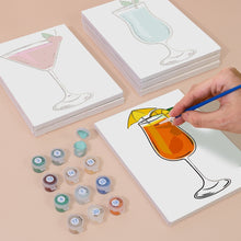 Laden Sie das Bild in den Galerie-Viewer, Malen nach Zahlen – 6-Leinwand-Set | Klassische Cocktails
