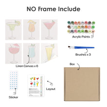Laden Sie das Bild in den Galerie-Viewer, Mini Malen nach Zahlen 15x20cm (6 Stück) - Klassische Cocktails
