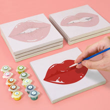 Laden Sie das Bild in den Galerie-Viewer, Malen nach Zahlen – 6-Leinwand-Set | Rote Lippen
