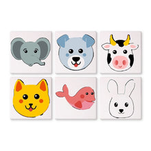 Laden Sie das Bild in den Galerie-Viewer, Malen nach Zahlen – 6-Leinwand-Set | Niedliche Tiergesichter Figured&#39;Art