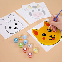 Laden Sie das Bild in den Galerie-Viewer, Malen nach Zahlen – 6-Leinwand-Set | Niedliche Tiergesichter