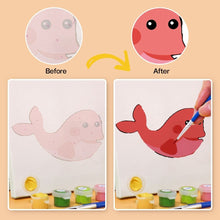 Laden Sie das Bild in den Galerie-Viewer, Malen nach Zahlen – 6-Leinwand-Set | Niedliche Tiergesichter