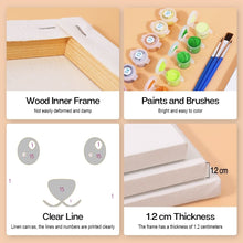 Laden Sie das Bild in den Galerie-Viewer, Malen nach Zahlen – 6-Leinwand-Set | Niedliche Tiergesichter