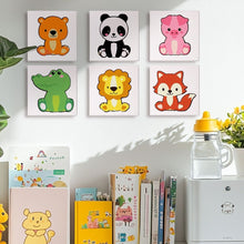 Laden Sie das Bild in den Galerie-Viewer, Malen nach Zahlen – 6-Leinwand-Set | Niedliche Tierfiguren
