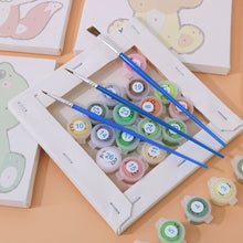 Laden Sie das Bild in den Galerie-Viewer, Malen nach Zahlen – 6-Leinwand-Set | Niedliche Tierfiguren