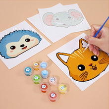 Laden Sie das Bild in den Galerie-Viewer, Malen nach Zahlen – 6-Leinwand-Set | Niedliche Tiergesichter 2