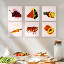 Laden Sie das Bild in den Galerie-Viewer, Mini Malen nach Zahlen 15x15cm (6 Stück) - Obst und Gemüse