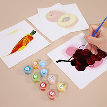 Laden Sie das Bild in den Galerie-Viewer, Mini Malen nach Zahlen 15x15cm (6 Stück) - Obst und Gemüse