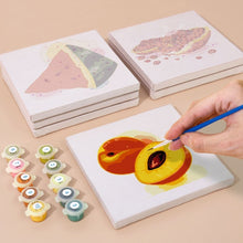 Laden Sie das Bild in den Galerie-Viewer, Mini Malen nach Zahlen 15x15cm (6 Stück) - Obst und Gemüse