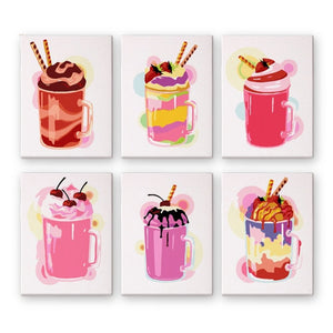 Malen nach Zahlen – 6-Leinwand-Set | Milchshakes Figured'Art