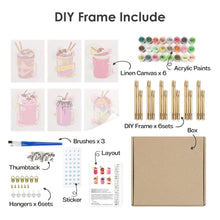 Laden Sie das Bild in den Galerie-Viewer, Mini Malen nach Zahlen 15x20cm (6 Stück) - Milchshakes