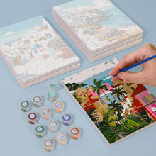 Laden Sie das Bild in den Galerie-Viewer, Mini Malen nach Zahlen 15x20cm (6 Stück) - Mediterrane Szenen