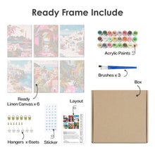 Laden Sie das Bild in den Galerie-Viewer, Mini Malen nach Zahlen 15x20cm (6 Stück) - Mediterrane Szenen