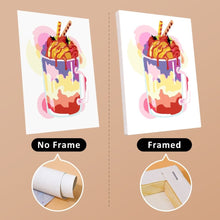 Laden Sie das Bild in den Galerie-Viewer, Malen nach Zahlen – 6-Leinwand-Set | Bunte Milchshakes