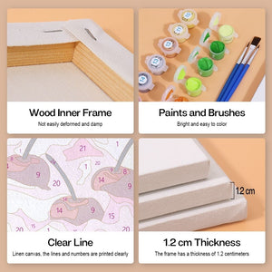 Malen nach Zahlen – 6-Leinwand-Set | Bunte Milchshakes