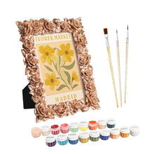 Laden Sie das Bild in den Galerie-Viewer, Mini Malen nach Zahlen mit Rahmen - Blumenmarkt - Madrid Figured'Art