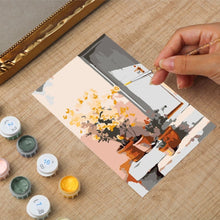 Laden Sie das Bild in den Galerie-Viewer, Mini Malen nach Zahlen mit Rahmen - Innenhof in Blüte