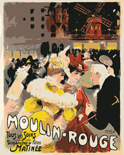 Laden Sie das Bild in den Galerie-Viewer, Malen nach Zahlen Figured'Art – Plakat Moulin Rouge - Die Dame in Gelb