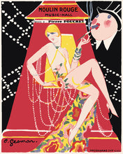 Laden Sie das Bild in den Galerie-Viewer, Malen nach Zahlen Figured'Art – Plakat Moulin Rouge - Music Hall Gesmar Programm