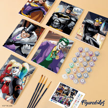 Laden Sie das Bild in den Galerie-Viewer, Mini Serie Malen nach Zahlen 15x20 cm (6 Stück) - Batman - Helden und Schurken