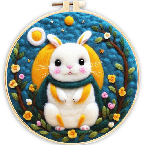 Nadelfilzen Needle Felting - Hase mit Umhang