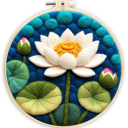 Nadelfilzen Needle Felting - Seerose