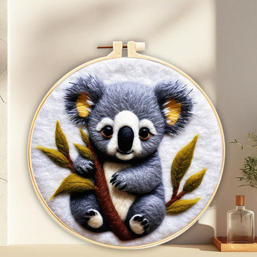 Nadelfilzen Needle Felting - Koala auf einem Ast