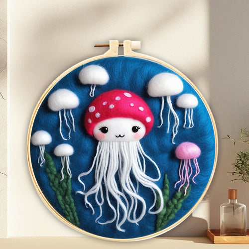 Nadelfilzen Needle Felting - Babypilz-Quallen