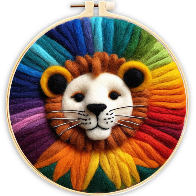 Nadelfilzen Needle Felting - Regenbogenlöwe
