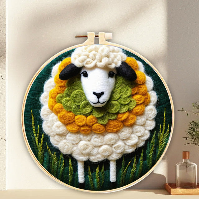 Nadelfilzen Needle Felting - Sonnenblumen-Schaf