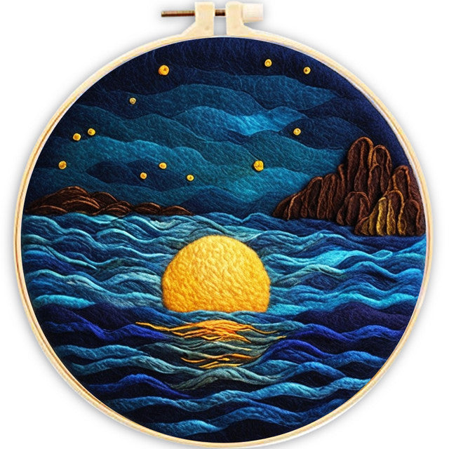 Nadelfilzen Needle Felting - Sonne taucht ins Meer
