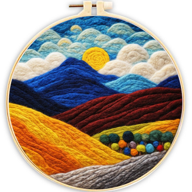 Nadelfilzen Needle Felting - Gebirgskette