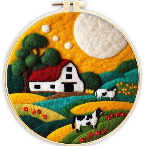 Nadelfilzen Needle Felting - Scheune und Bauernhof