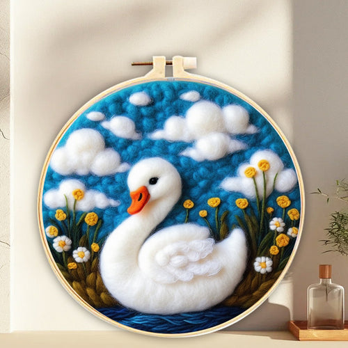 Nadelfilzen Needle Felting - Niedliche weiße Ente