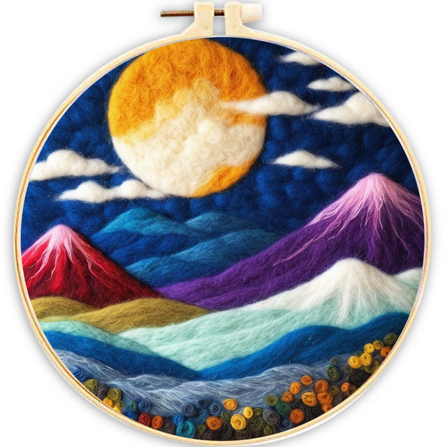 Nadelfilzen Needle Felting - Bunte Berge