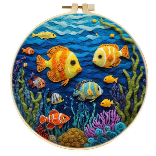 Nadelfilzen Needle Felting - Fische im Meer