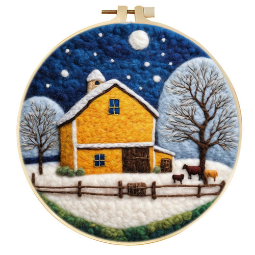 Nadelfilzen Needle Felting - Winter-Landhaus