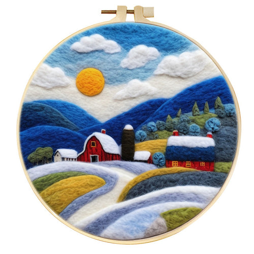 Nadelfilzen Needle Felting - Feld nach dem Winter