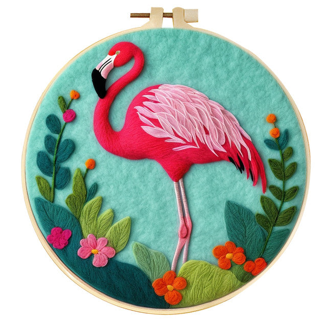 Nadelfilzen Needle Felting - Rosa Flamingo