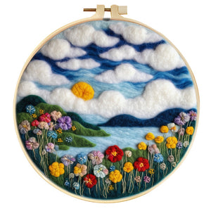 Nadelfilzen Needle Felting - Blumen an der Küste