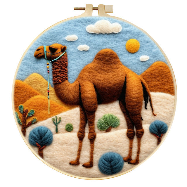 Nadelfilzen Needle Felting - Kamel in der Wüste