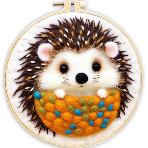 Nadelfilzen Needle Felting - Stachelschwein in einer Decke