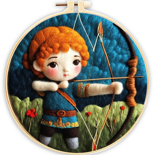 Nadelfilzen Needle Felting - Rothaariger Bogenschütze