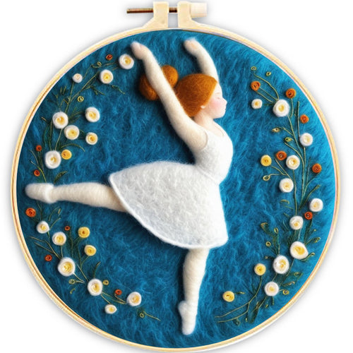 Nadelfilzen Needle Felting - Rothaarige Ballerina
