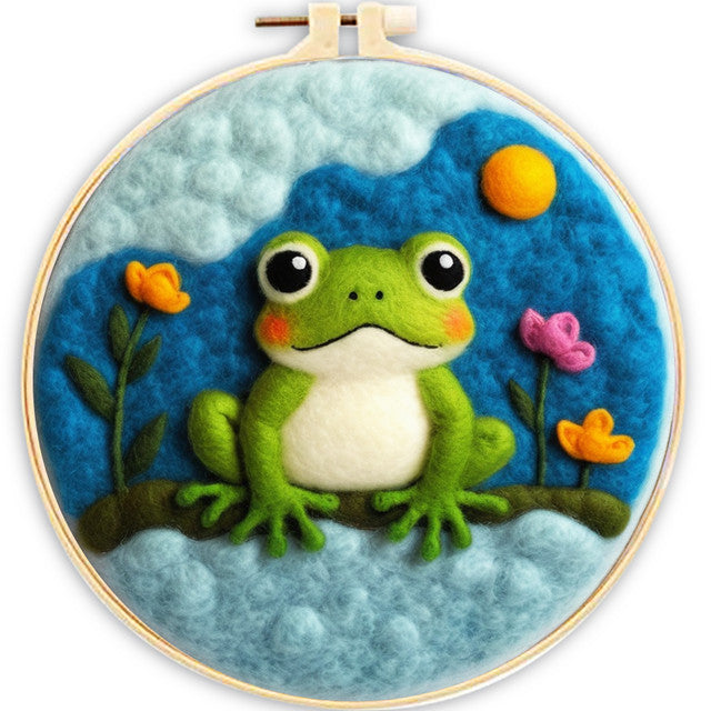 Nadelfilzen Needle Felting - Frosch