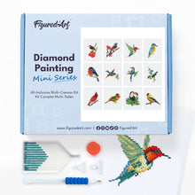 Laden Sie das Bild in den Galerie-Viewer, Mini Serie Diamond Painting - Buntes Vogelparadies