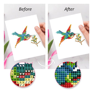 Mini Serie Diamond Painting - Buntes Vogelparadies