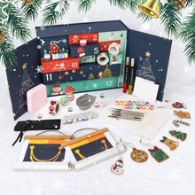 Laden Sie das Bild in den Galerie-Viewer, Malen nach Zahlen Adventskalender 2025 - Frohe Weihnachten (Blau - 12 Türchen) Figured&#39;Art