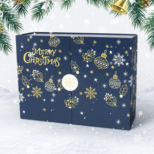 Malen nach Zahlen Adventskalender 2025 - Frohe Weihnachten (Blau - 12 Türchen)